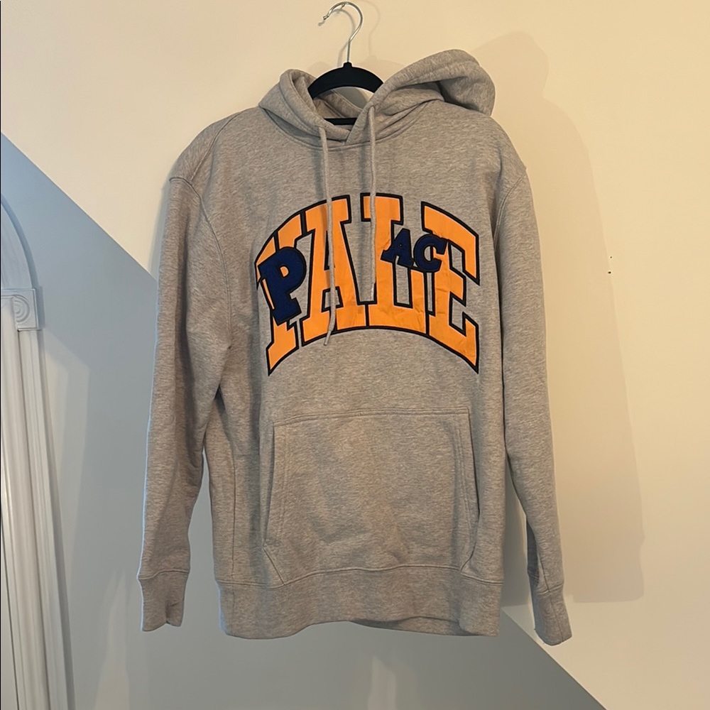 PALACE Gray and Orange Sweatshirt Hoodie
